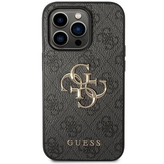 GUESS Telefontok a iPhone 15 Pro Max, 4G Big Metal Logo, szürke
