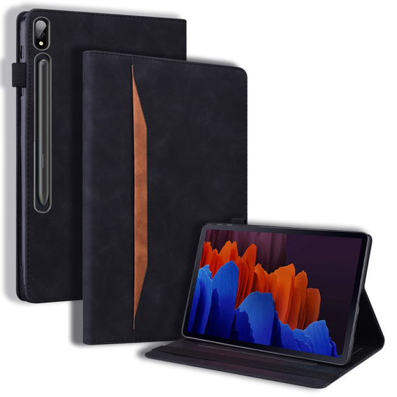 Tok Samsung Galaxy Tab S10 FE+ Plus, Classic, tolltartóval, fekete