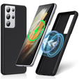 Telefontok a Samsung Galaxy S21 Ultra, Silicone MagSafe, fekete