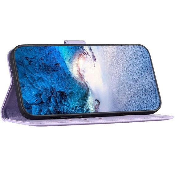 Pattintható tok a Samsung Galaxy A55 5G,BINFEN Wallet, lila