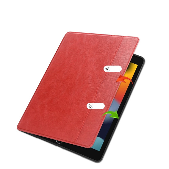 Tok iPad 10.2 2021 / 2020 / 2019, Business Card and Pen Slotl, piros