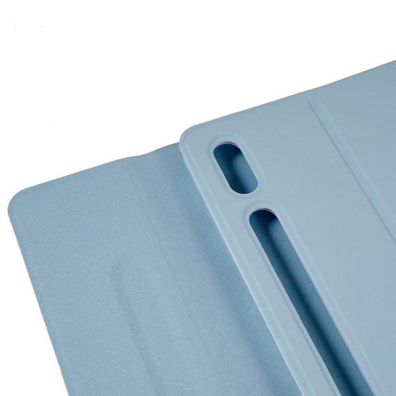 Tok + billentyűzet Galaxy Tab S7+ Plus / S8+ Plus /S7 FE T730 T733, Pen Slot, kék