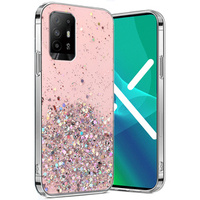 Telefontok a Oppo Reno5 Z / F19 Pro Plus, Glittery, rózsaszín