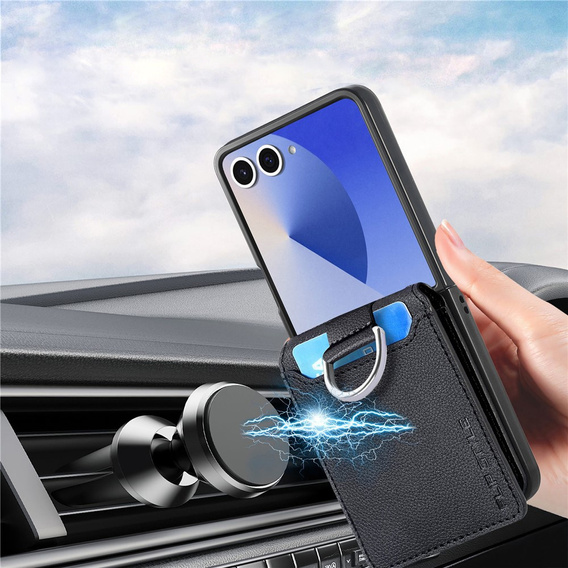 Tok kártyafoglalattal és gyűrűvel a Samsung Galaxy Z Flip7 készülékhez