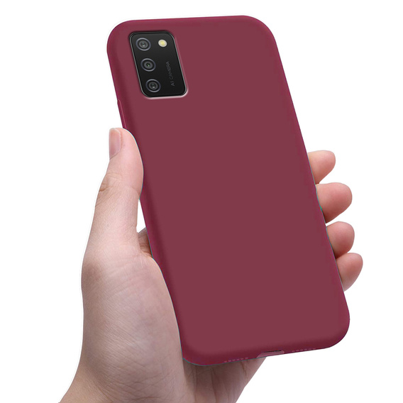 Vékony tok a Samsung Galaxy A02s, Slim, bordó