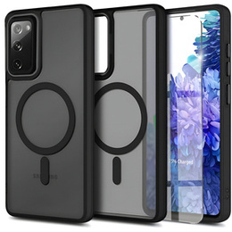 Tok Samsung Galaxy S20 FE-hoz, MagSafe, ERBORD Matt Case, fekete + képernyőüveg