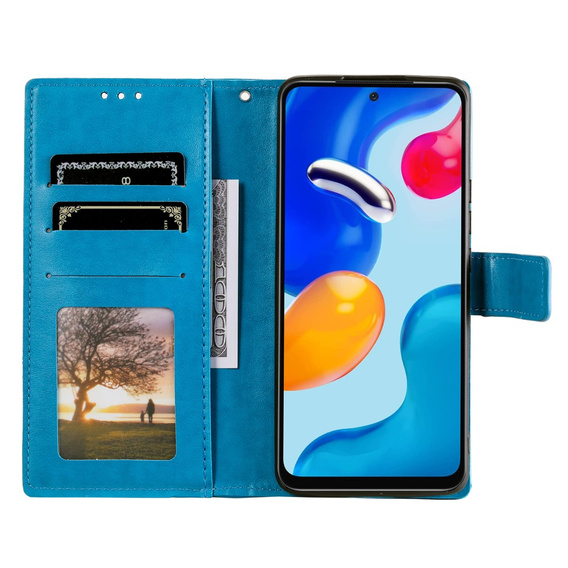 Pattintható tok a Xiaomi Redmi Note 11/11S, Mandala, kék
