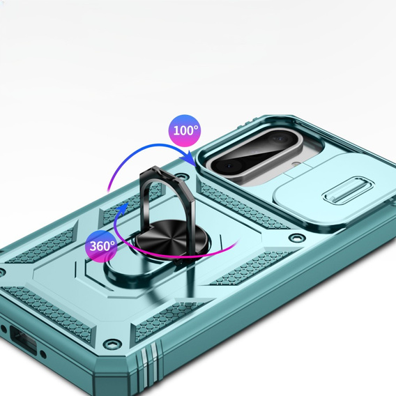Telefontok a Samsung Galaxy A56 5G, KickStand Camera Lens, zöld