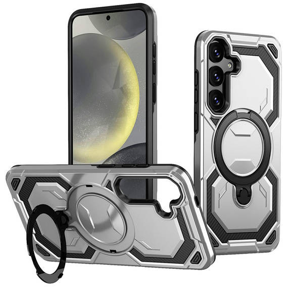 Mágneses tok állvánnyal Samsung Galaxy A57 5G készülékhez, ezüst