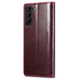 Pattintható tok a Samsung Galaxy S23, ERBORD Waxy Wallet, piros