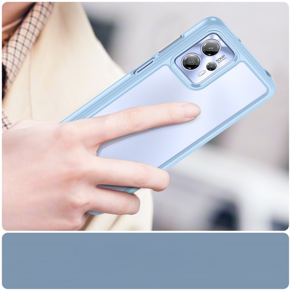 Telefontok a Motorola Moto G13 / G23, Fusion Hybrid, átlátszó / kék