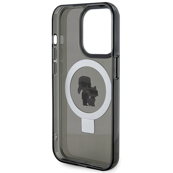 Karl Lagerfeld gyűrűtartó Karl & Choupette MagSafe tok iPhone 15 Pro készülékhez