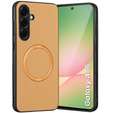 Telefontok a Samsung Galaxy A56 5G, Leather Hybrid MagSafe, arany
