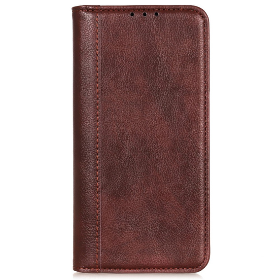 Telefontok a Motorola Moto G24 / G24 Power / G04, Wallet Litchi Leather, barna