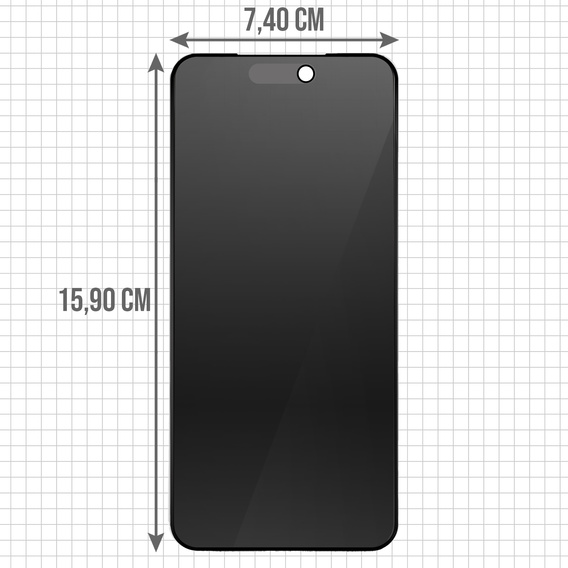 Adatvédelmi edzett üveg iPhone 17 Pro Max készülékhez