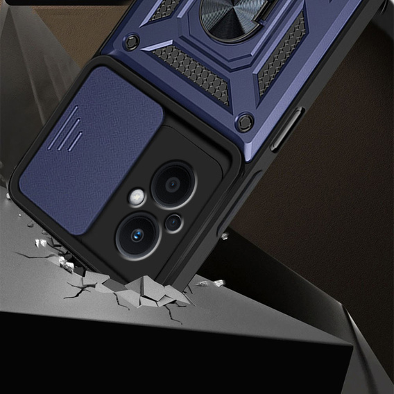Telefontok a Oppo Reno7 Lite, CamShield Slide, tengerészkék