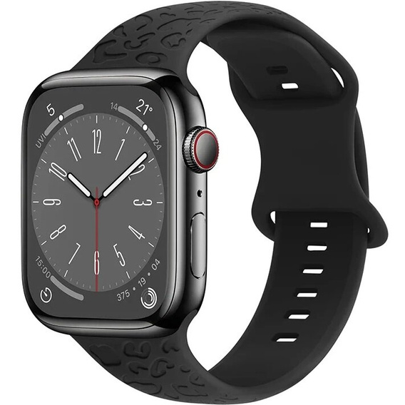 Szilikon szíj az Apple Watch 1/2/3/4/4/5/6/7/8/9/10/SE 38/40/41/42mm-es órájához.
