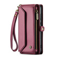 Tok CASEME Samsung Galaxy A55 5G, RFID Leather Wallet, vállpánttal, piros