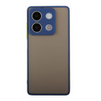 Szilikon tok Xiaomi Redmi Note 13 5G, kamera védelemmel, átlátszó / kék + edzett üveg 9H