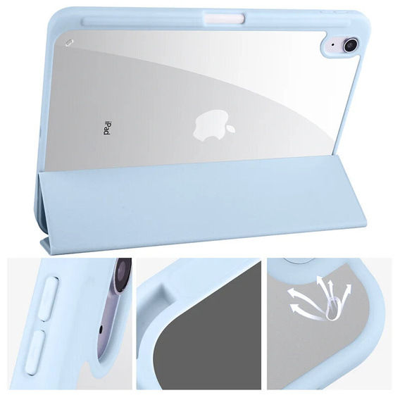 Tok iPad 10.9 2022 10 Gen, Smartcase Hybrid, tolltartó résszel, kék