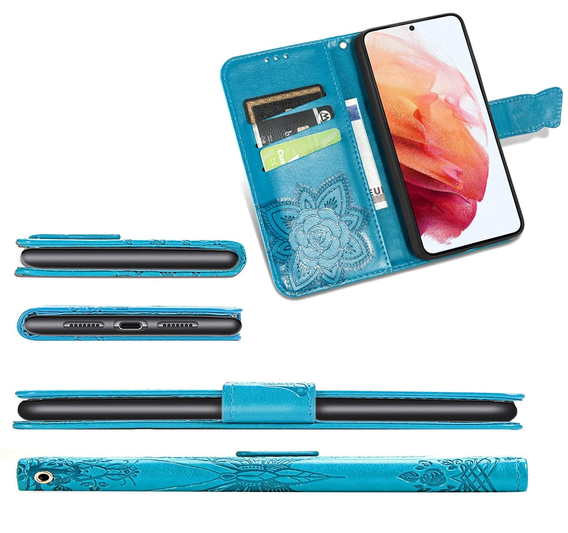 Pattintható tok a Realme 12 Pro 5G / 12 Pro+ 5G, Butterfly, kék