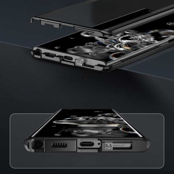 Tok Samsung Galaxy S23 Plus, Magnetic Dual Glass, fekete