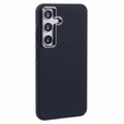Tok Samsung Galaxy S25, Carbon Fiber MagSafe, fekete