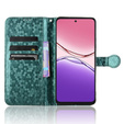 Flap tok Oppo A5 Pro 5G, Wallet Rhombus, zöld