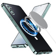 Kameravédő tok Samsung Galaxy Note 10+ Plus, CamShield MagSafe, átlátszó / zöld