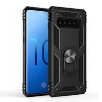 Páncélozott telefontok a Samsung Galaxy S10, Nox Case Ring, fekete