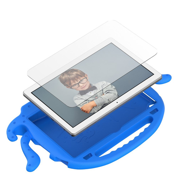 Gyerek tok Lenovo Tab M10 10.1 Gen 3, fogantyúval, polip, kék