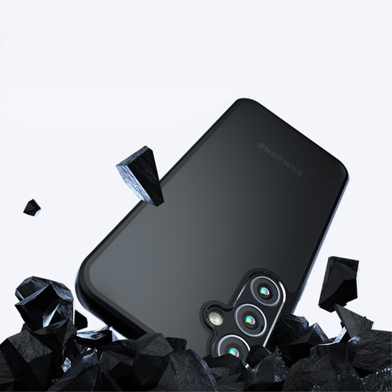 Tok Samsung Galaxy A35 5G, Fusion Hybrid, kameravédelemmel, átlátszó / fekete