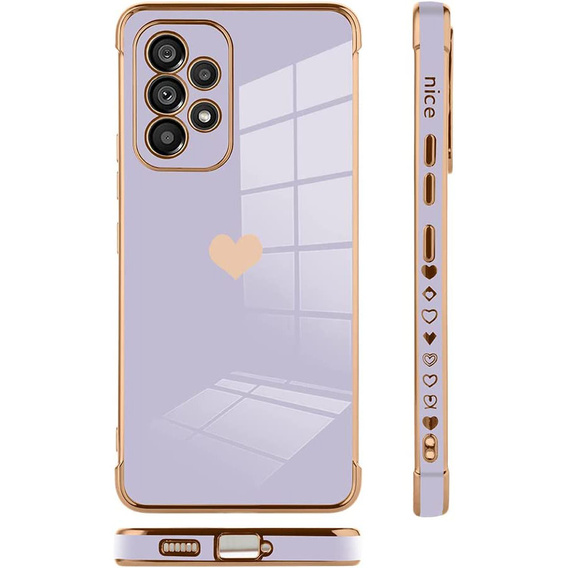 Telefontok a Samsung Galaxy A33 5G, Electro heart, lila