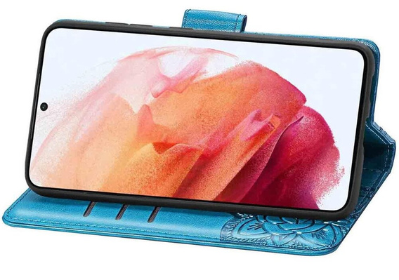 Pattintható tok a Motorola Moto E14, Butterfly, kék