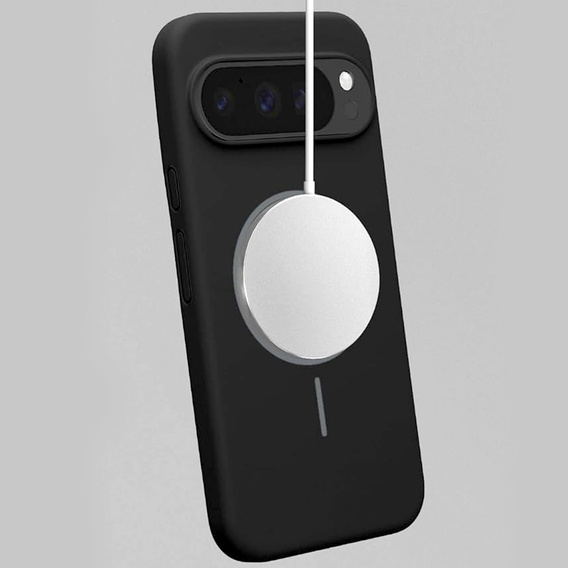 Szilikon tok a Google Pixel 10 Pro XL-hez, MagSafe-hoz, fekete