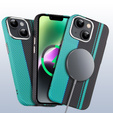 Tok iPhone 14, Carbon Fiber MagSafe, fekete / kék