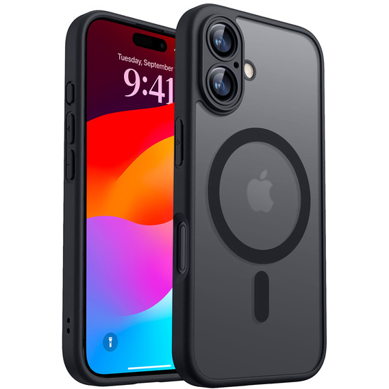 Matt tok iPhone 17 készülékhez, Magsafe-hoz, matt fekete