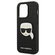 Karl Lagerfeld Telefontok a iPhone 14 Pro Max, Saffiano Karl's Head Patch, fekete