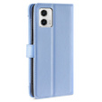 Pattintható tok a Motorola Moto G73 5G, Wallet Zipper Pocket, kék
