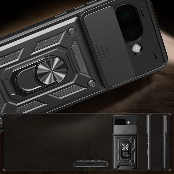 Telefontok a Google Pixel 9A, CamShield Slide, fekete