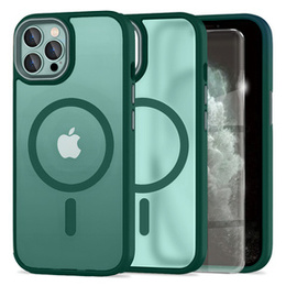 Tok iPhone 11 Pro-hoz, MagSafe, ERBORD Matt Case, zöld + képernyőüveg