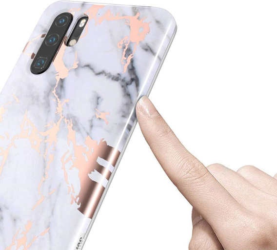 Telefontok a Huawei P30 Pro, Suritch Full Body Marble, fehér