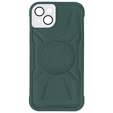Tok iPhone 15, ERBORD Armor Mag, zöld