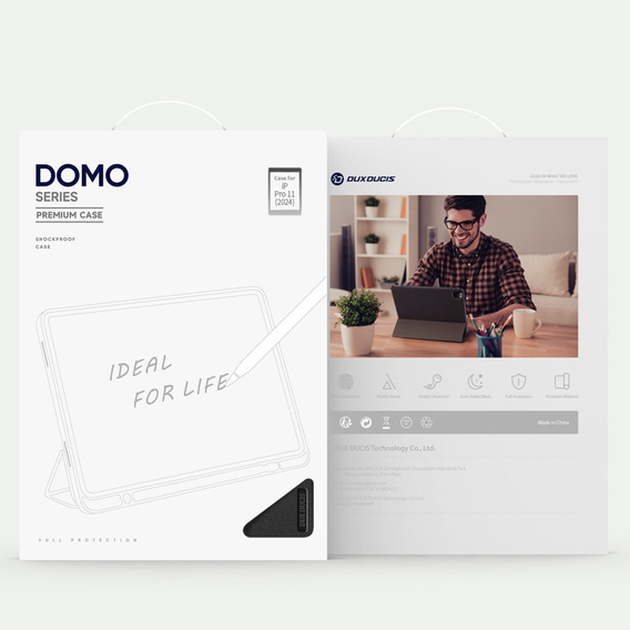 Tok iPad Pro 11" 2024-hoz, Dux Ducis Domo, fekete