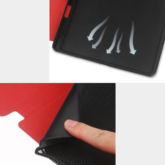 Tok iPad 10.2 2021 / 2020 / 2019, Business Card and Pen Slotl, piros