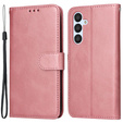 Pattintható tok a Samsung Galaxy A34 5G, Leather Wallet, rózsaszín rose gold