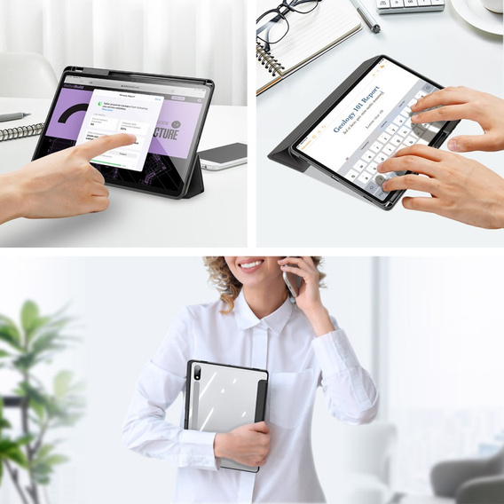 Tok Samsung Galaxy Tab S9+, Dux Ducis TOBY, fekete