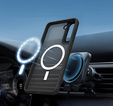 Tok Samsung Galaxy S21 FE-hoz, MagSafe, ERBORD Matt Case, fekete + képernyőüveg