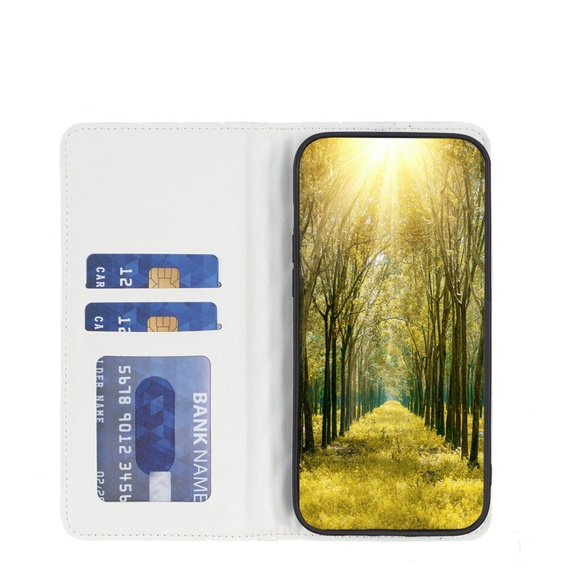 Pattintható tok a Samsung Galaxy A54 5G, Wallet, BINFEN COLOR, fehér