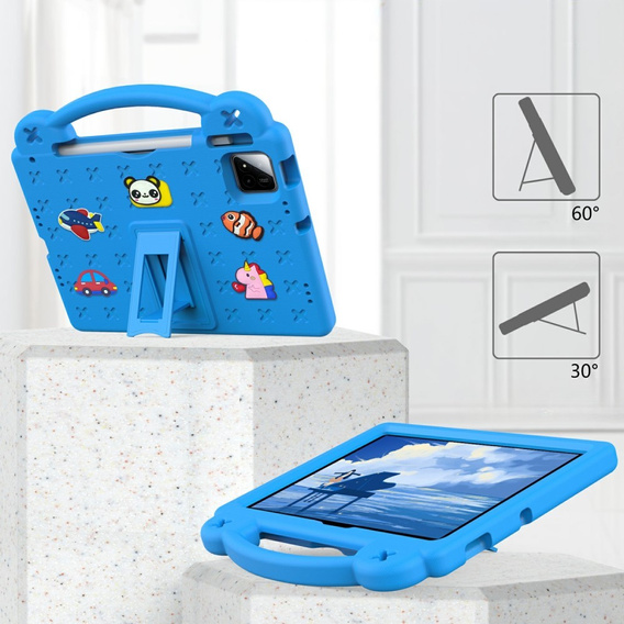 Gyermek tok Xiaomi Pad 7 / 7 Pro, Cute Patterns, állvánnyal, kék
